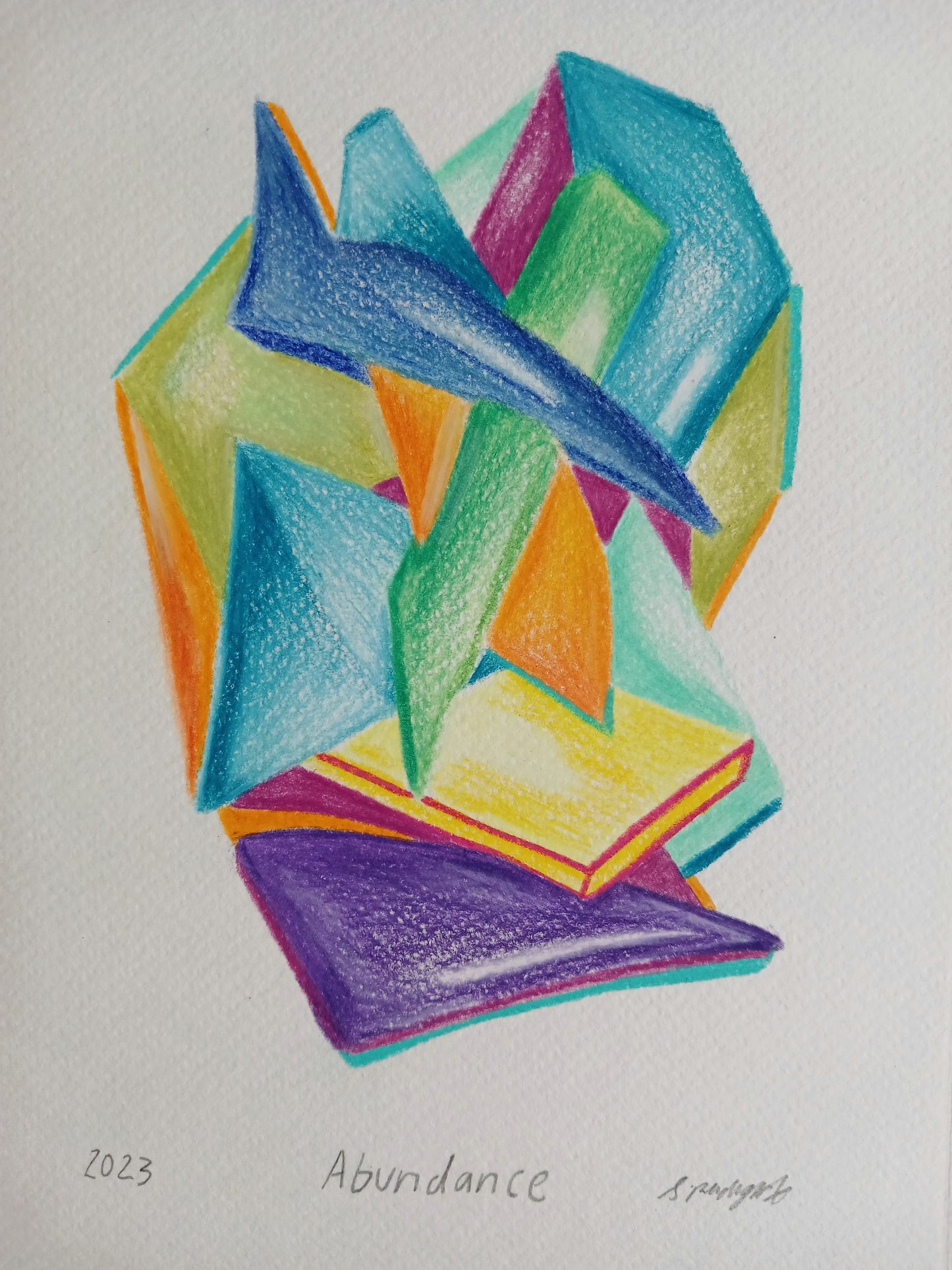 A5 framed original drawing "Abundance"