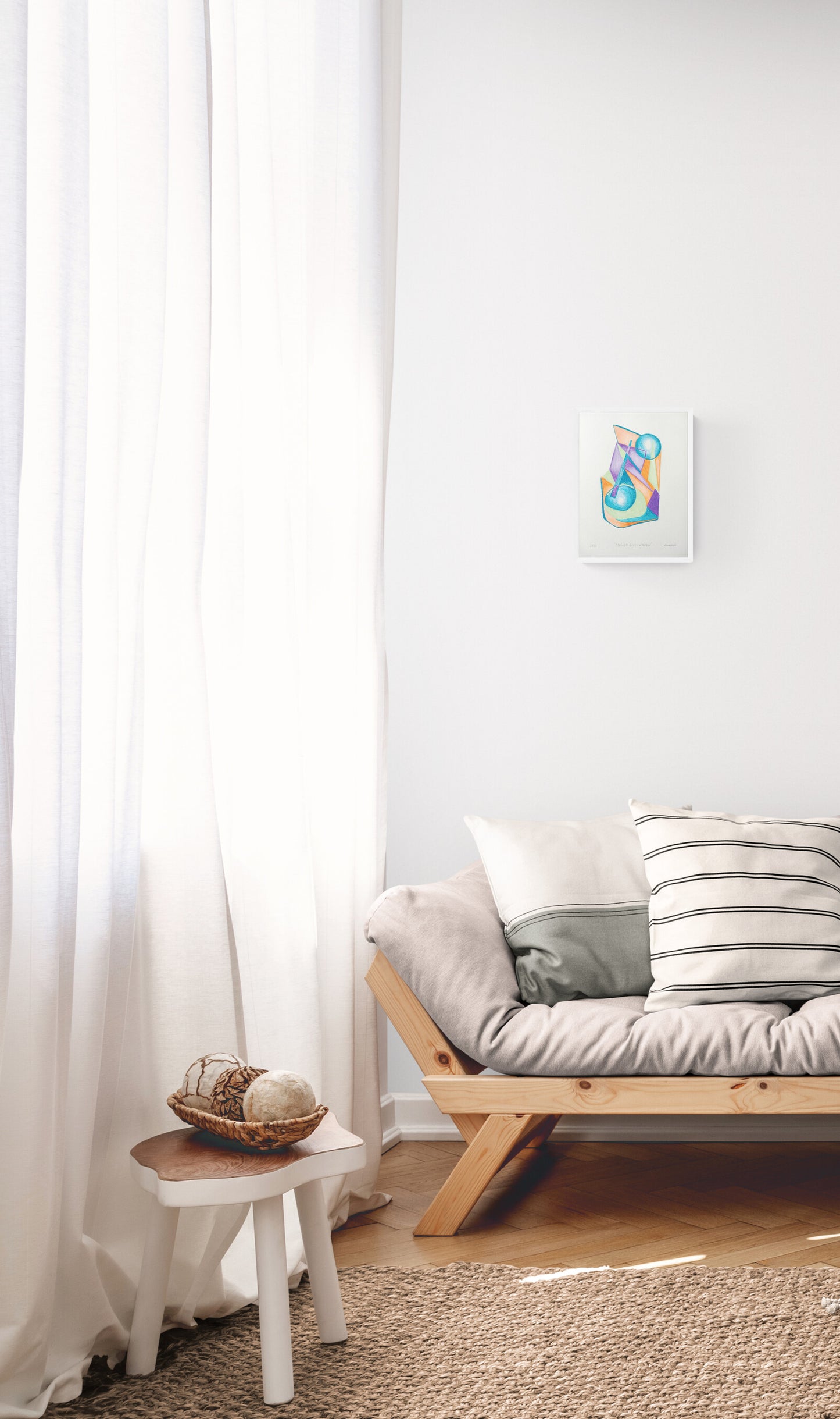 A4 framed original drawing " Stained Glass Window"