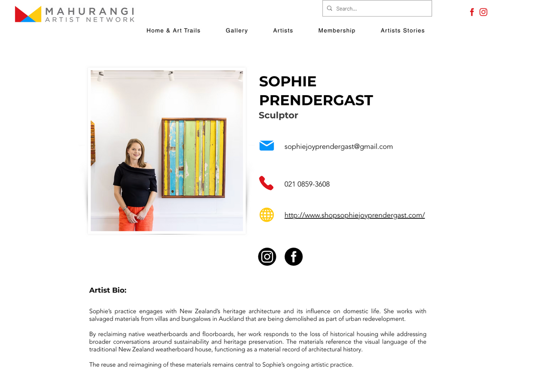 I've become a member of the Mahurangi Artist Network!