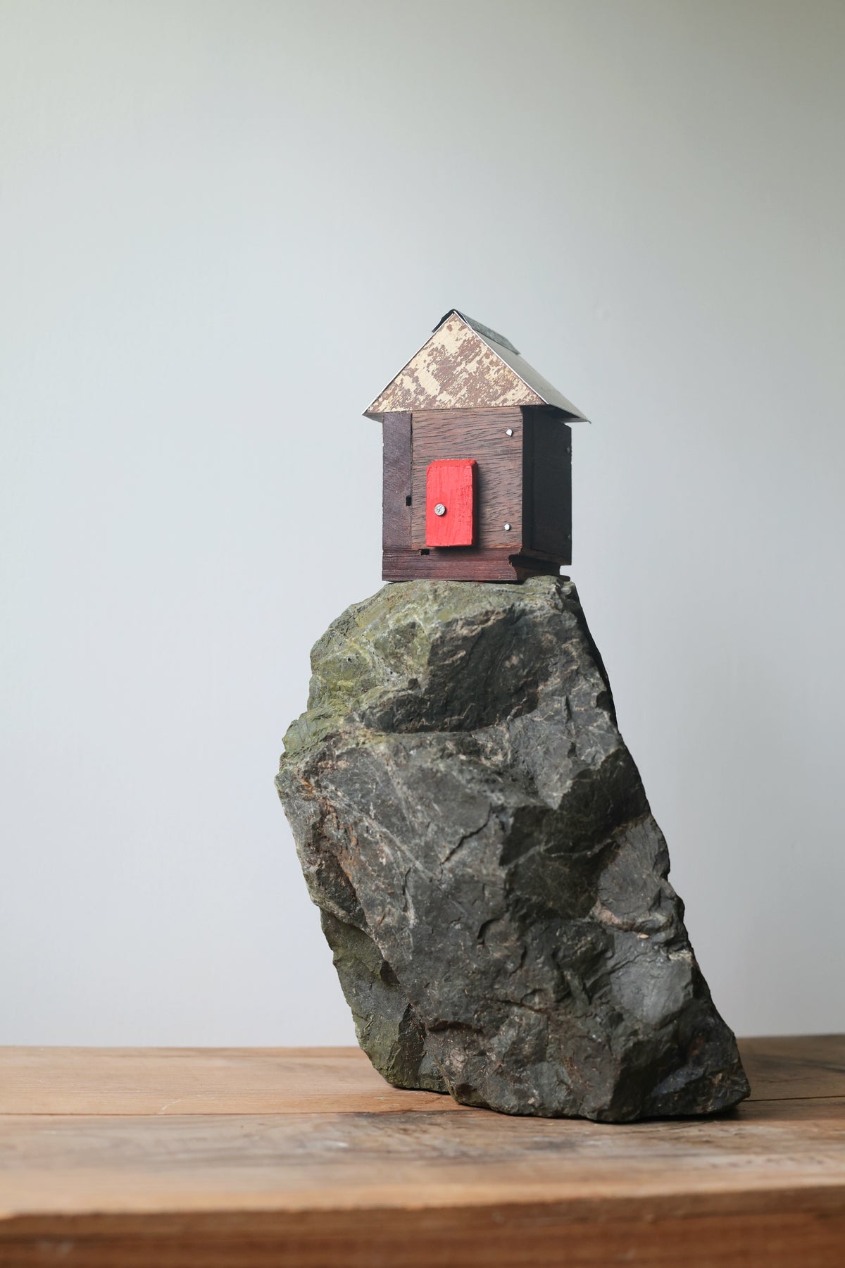 The Wooden House With The Red Door-AVAILABLE AT BLACK SHED ART SPACE