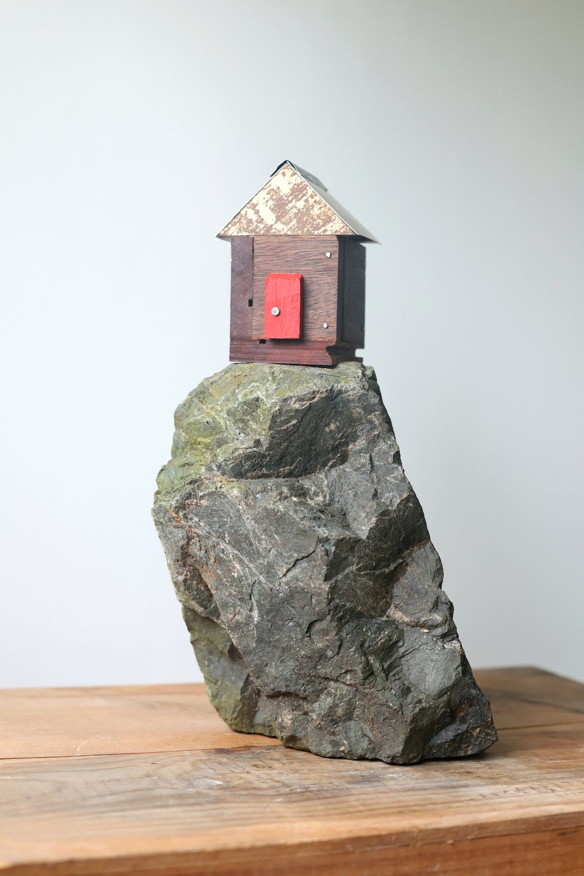 The Wooden House With The Red Door-AVAILABLE AT BLACK SHED ART SPACE