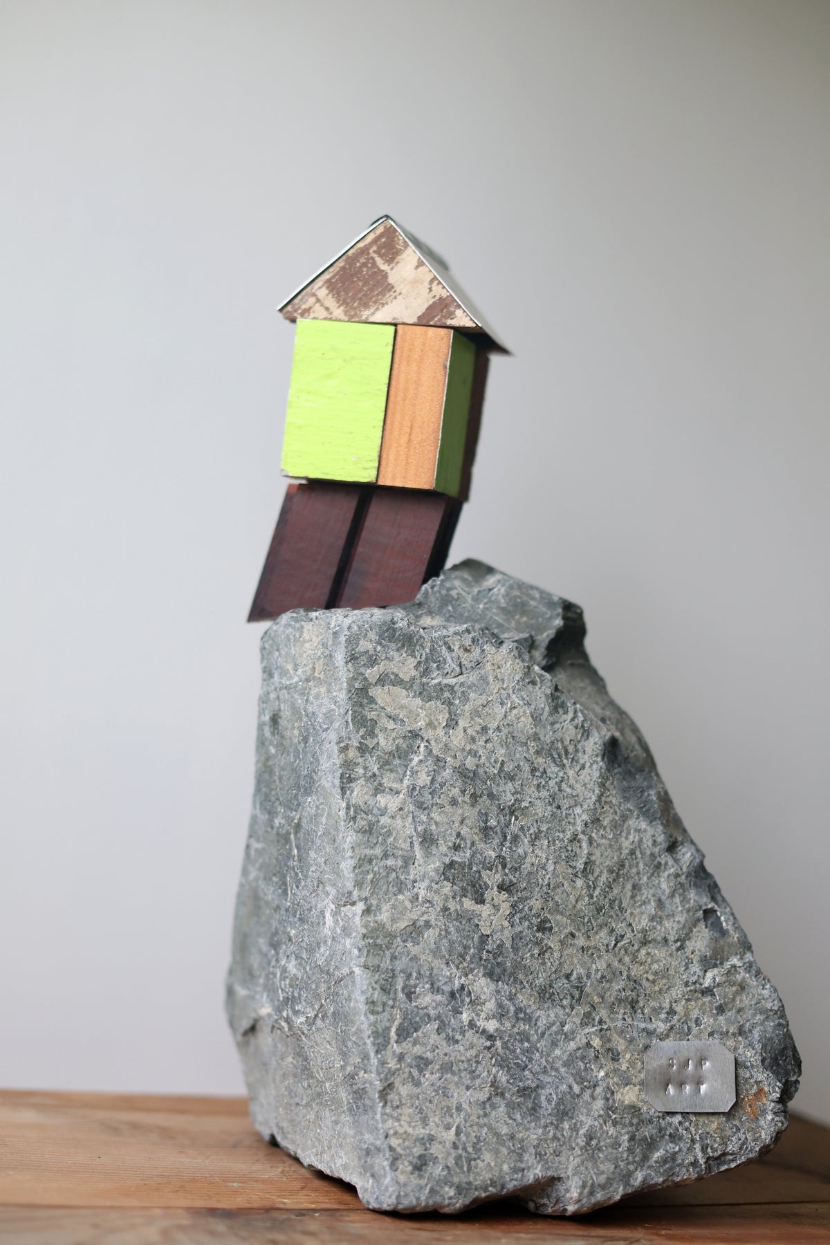 The Green And Blue House With The Red Door-AVAILABLE AT BLACK SHED ART SPACE