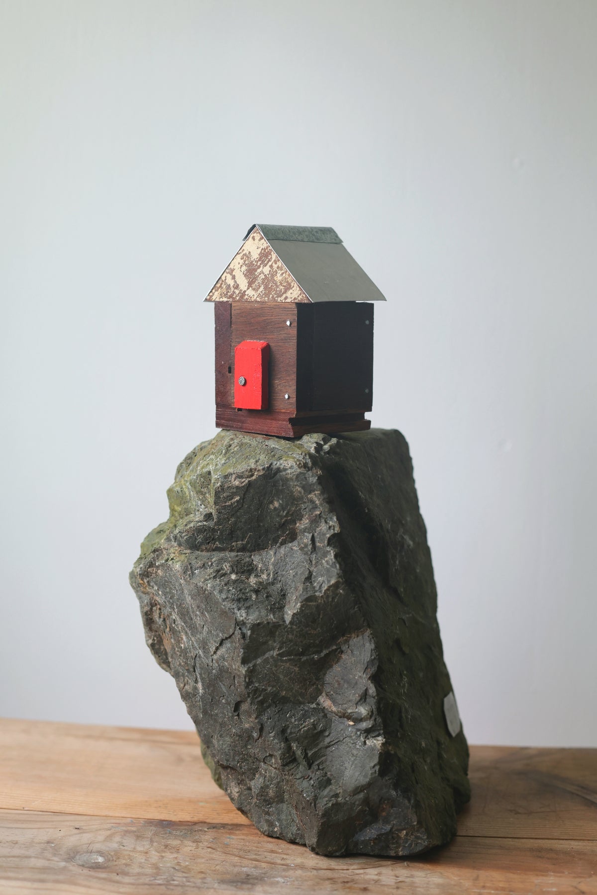 The Wooden House With The Red Door-AVAILABLE AT BLACK SHED ART SPACE